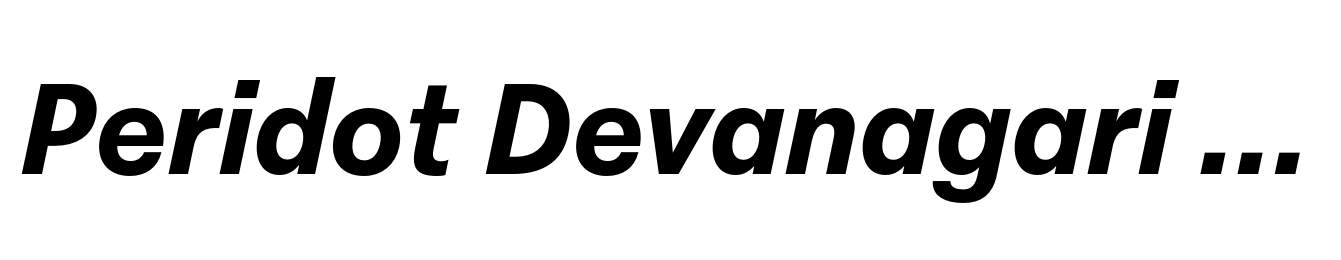 Peridot Devanagari ExtraBold Italic